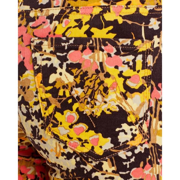 NWT Mother Hustler Ankle Fray Hopscotch Autumn Floral Stretch Corduroy Pant 27 - Picture 10 of 13